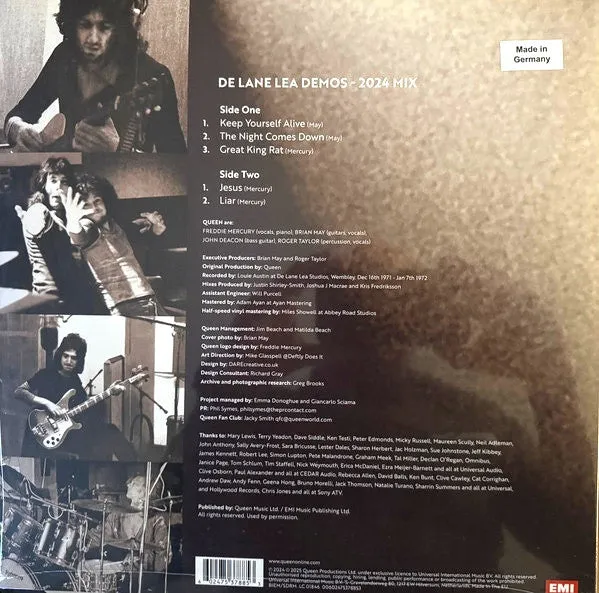 Queen De Lane Lea Demos 12" EP RSD limitato 5000 copie