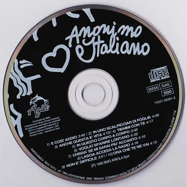 Anonimo Italiano Anonimo Italiano CD album
