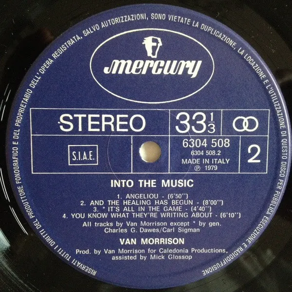 Van Morrison Into The Music vinile LP Italia 1979