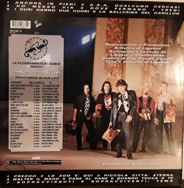Ligabue Sopravvissuti e Sopravviventi vinile LP 1993 pop rock