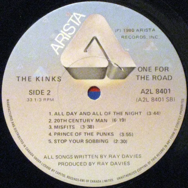 The Kinks One For The Road 2xLP vinile live 1980