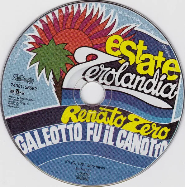 Renato Zero Galeotto Fu Il Canotto CD singolo ristampa 1999