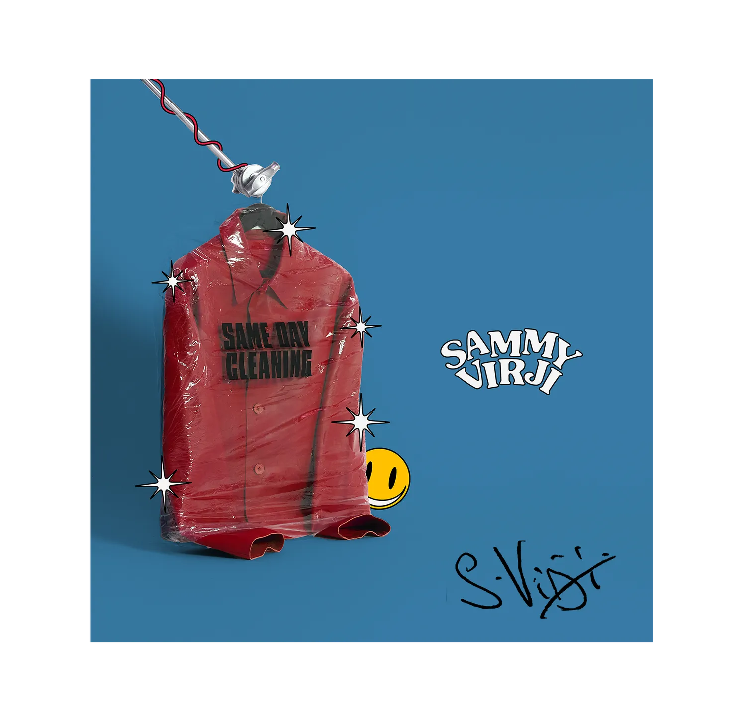 Sammy Virji Same Day Cleaning LP vinile rosso marmorizzato card