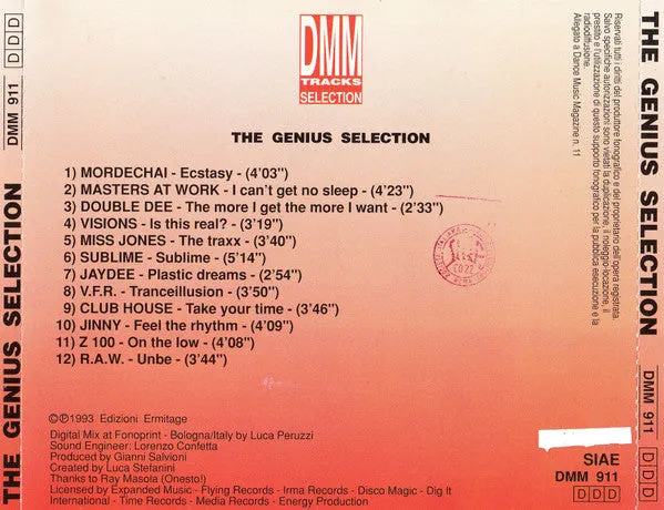 Various The Genius Selection CD compilation house 1993
