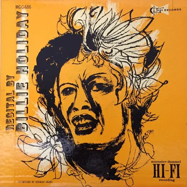 Billie Holiday Recital By Billie Holiday LP mono