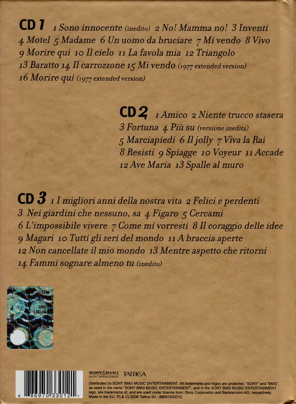 Renato Zero Renatissimo Box 3 CD compilation 2006 usato