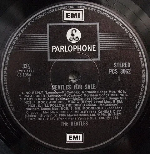 The Beatles Beatles For Sale LP vinile gatefold 1976