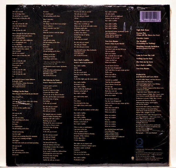 Joni Mitchell Night Ride Home LP vinile gatefold USA