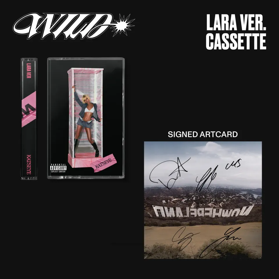 KATSEYE WILD Lara cassetta UK + art card firmata