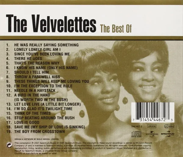 The Velvelettes The Best Of CD compilation soul
