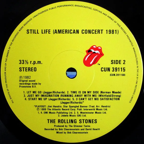 Rolling Stones Still Life LP vinile usato VG+ gatefold UK