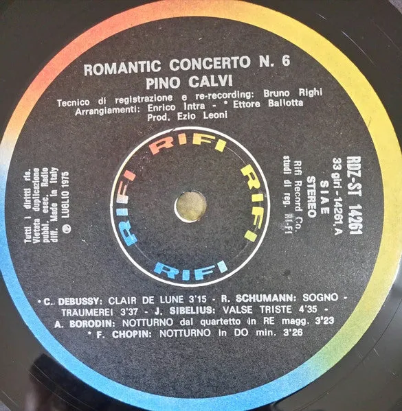 Pino Calvi Romantic Concerto Vol 6 vinile LP 1975