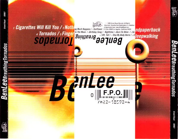 Ben Lee Breathing Tornados CD album indie rock 1999