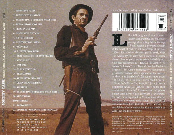 Johnny Cash Ballads Of The True West CD rimasterizzato