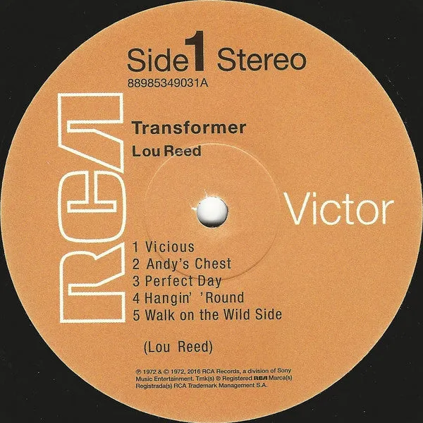 Lou Reed Transformer vinile LP rimasterizzato Mint