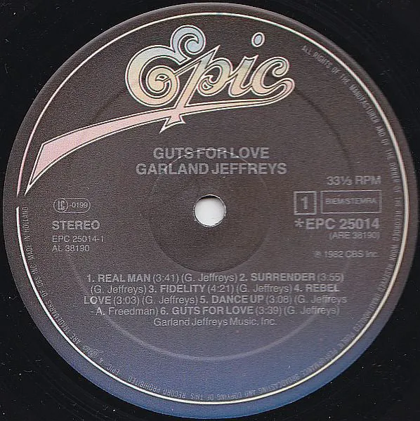 Garland Jeffreys Guts For Love lp vinile usato VG+ 1982