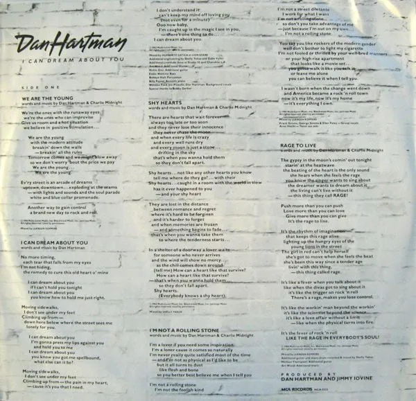 Dan Hartman I Can Dream About You LP vinile pop rock 1984