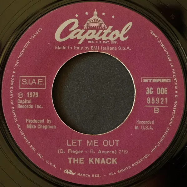 The Knack My Sharona 45 giri 7" singolo pop rock