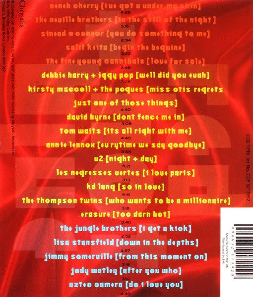 Various Red Hot + Blue CD compilation synth-pop benefica