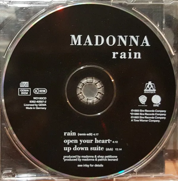 Madonna Rain CD singolo usato 1993