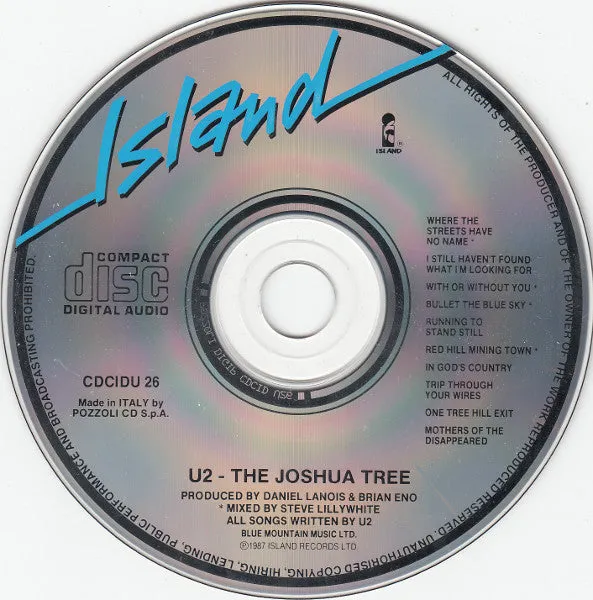 U2 The Joshua Tree CD Italia