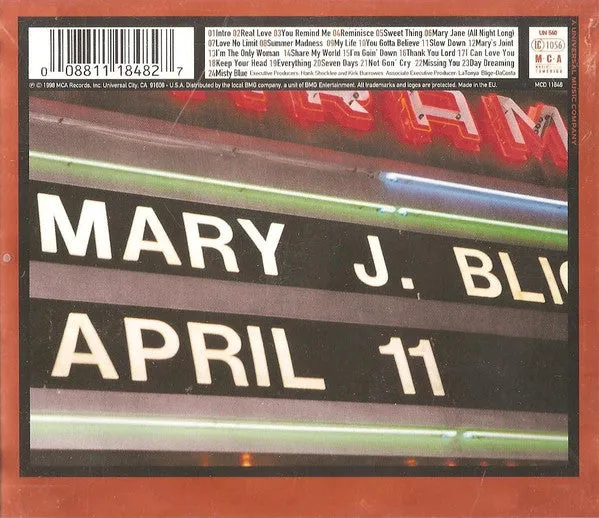 Mary J. Blige The Tour CD album live 1998