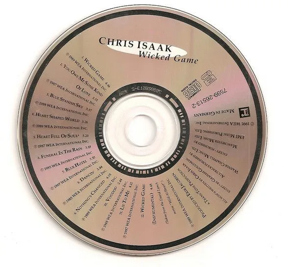 Chris Isaak Wicked Game CD compilation pop rock tedesca