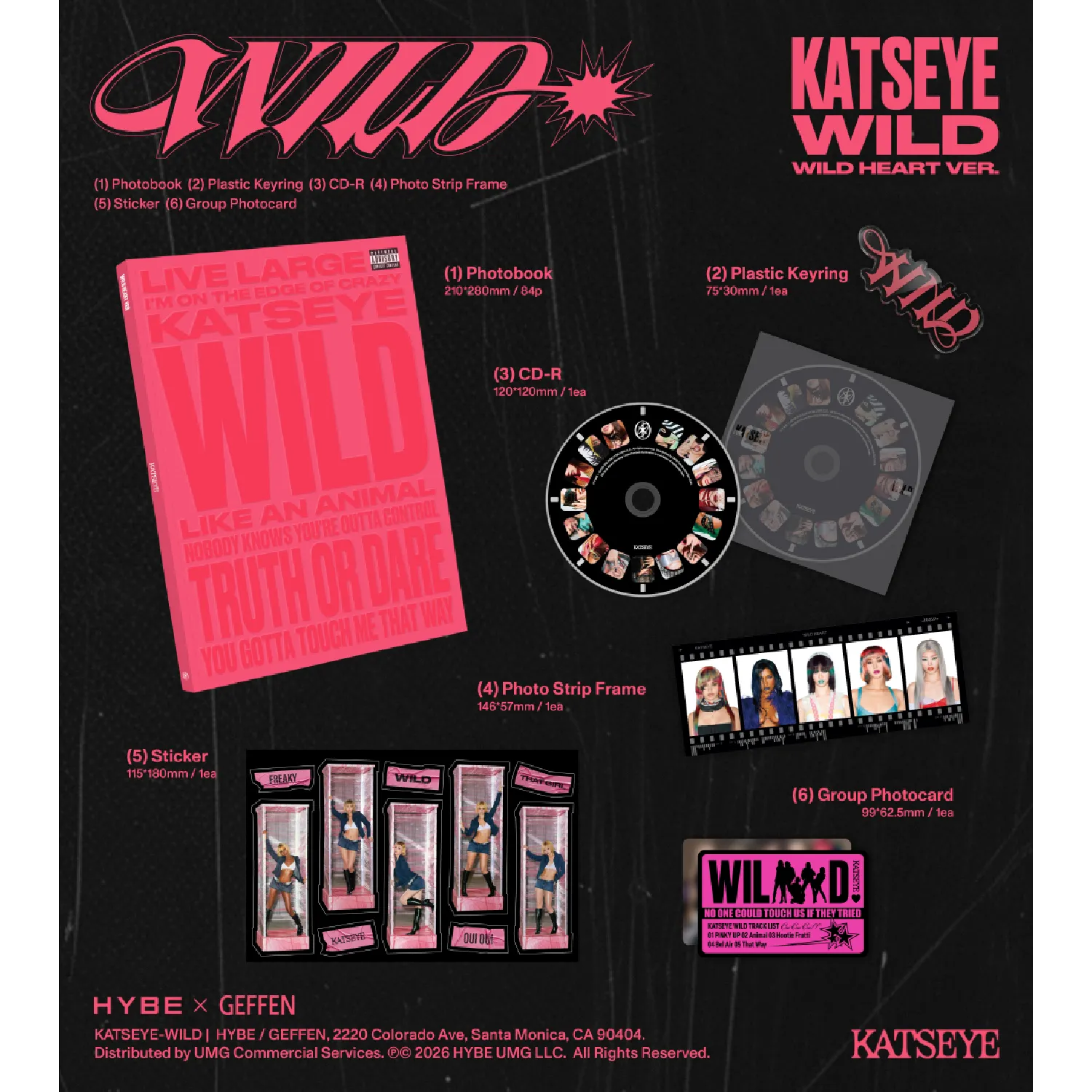 KATSEYE WILD Wild Heart ver. CD con photobook