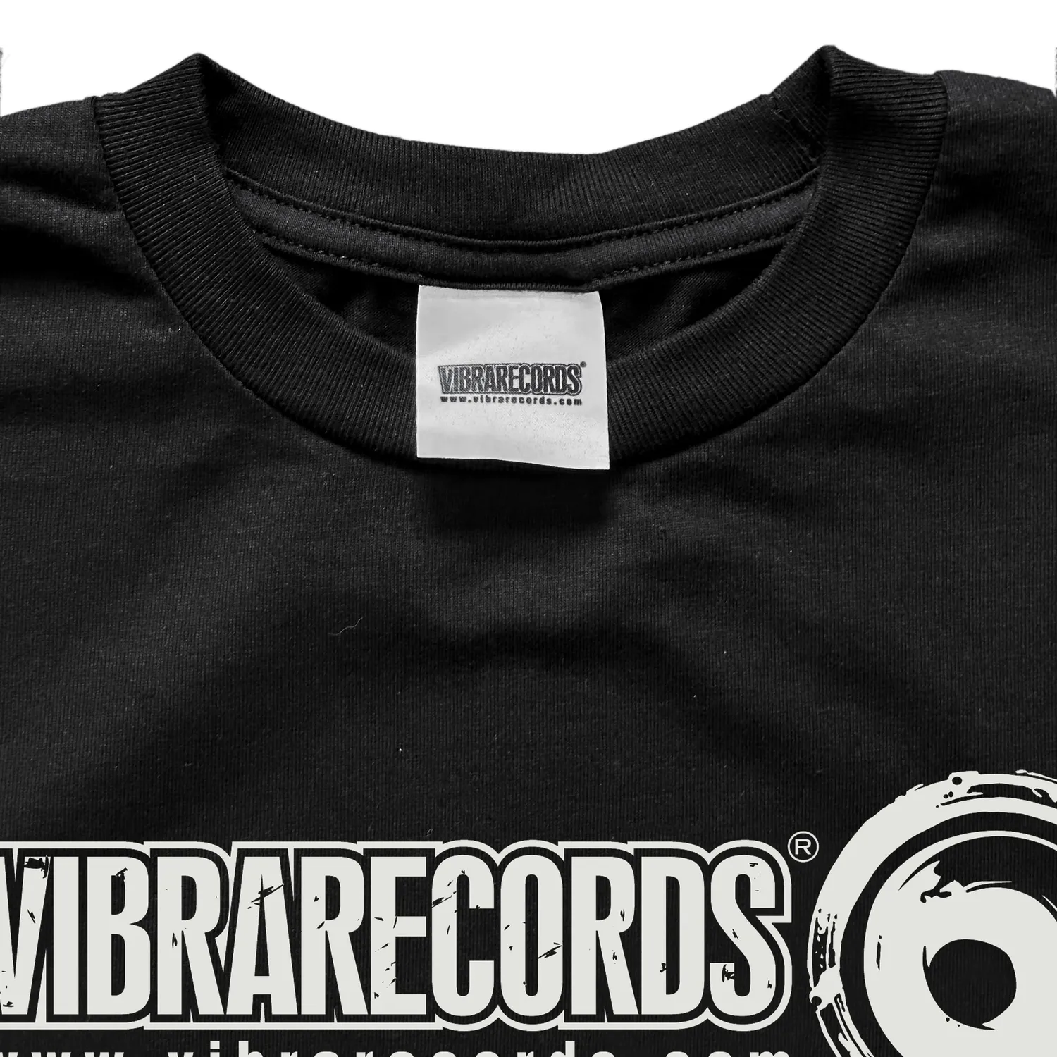 Vibrarecords Tee maglietta nera cotone