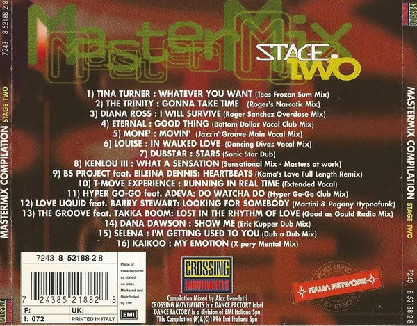 Mastermix Compilation Stage Two CD compilation mixata
