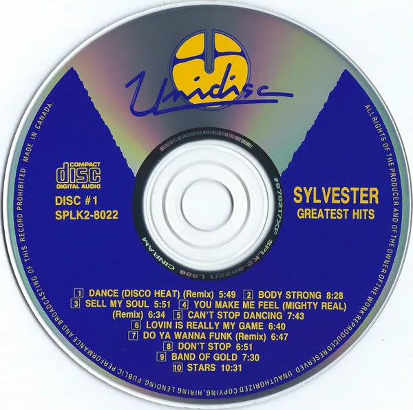 Sylvester Greatest Hits 2xCD compilation disco VG+ Canada