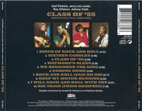 Class Of 55 Memphis Rock CD Cash Orbison Lewis Perkins