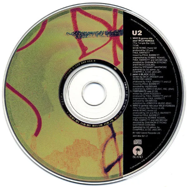 U2 Who's Gonna Ride Your Wild Horses CD maxi