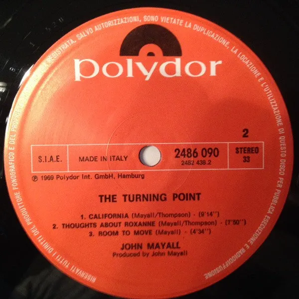 John Mayall The Turning Point LP ristampa live NM