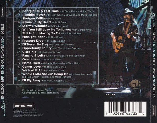 Willie Nelson Outlaws And Angels CD live 2004 country