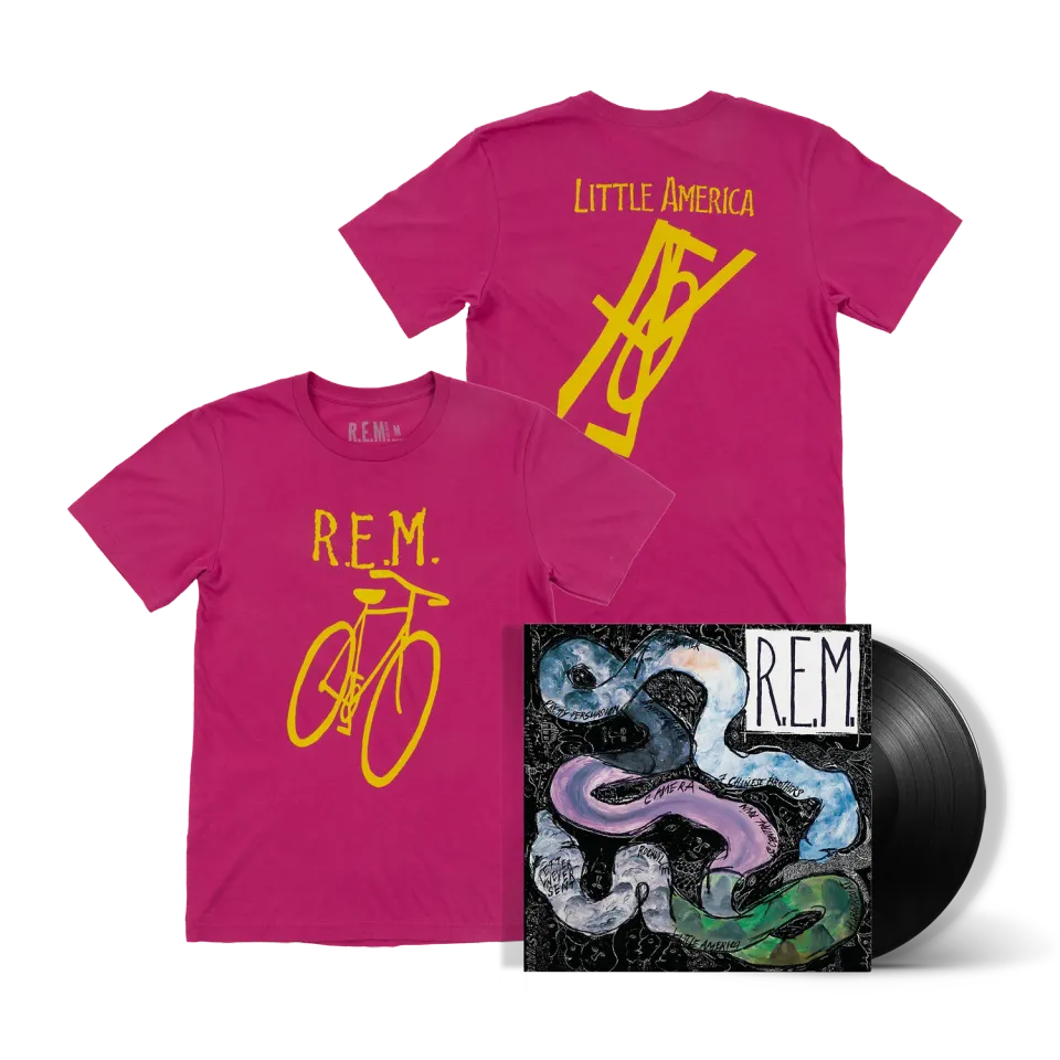 R.E.M. Reckoning LP + t-shirt Little America vinile bundle berry