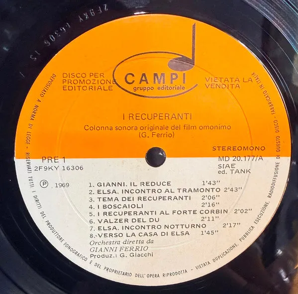 Gianni Ferrio I Recuperanti LP colonna sonora promo