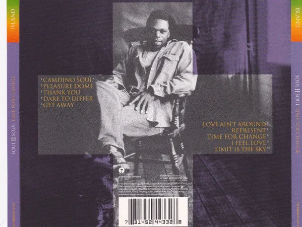 Soul II Soul Time For Change CD album VG+ downtempo