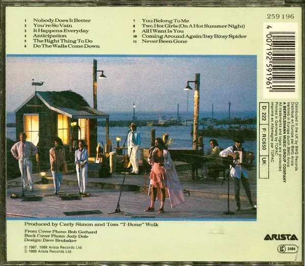 Carly Simon Greatest Hits Live CD album 1988