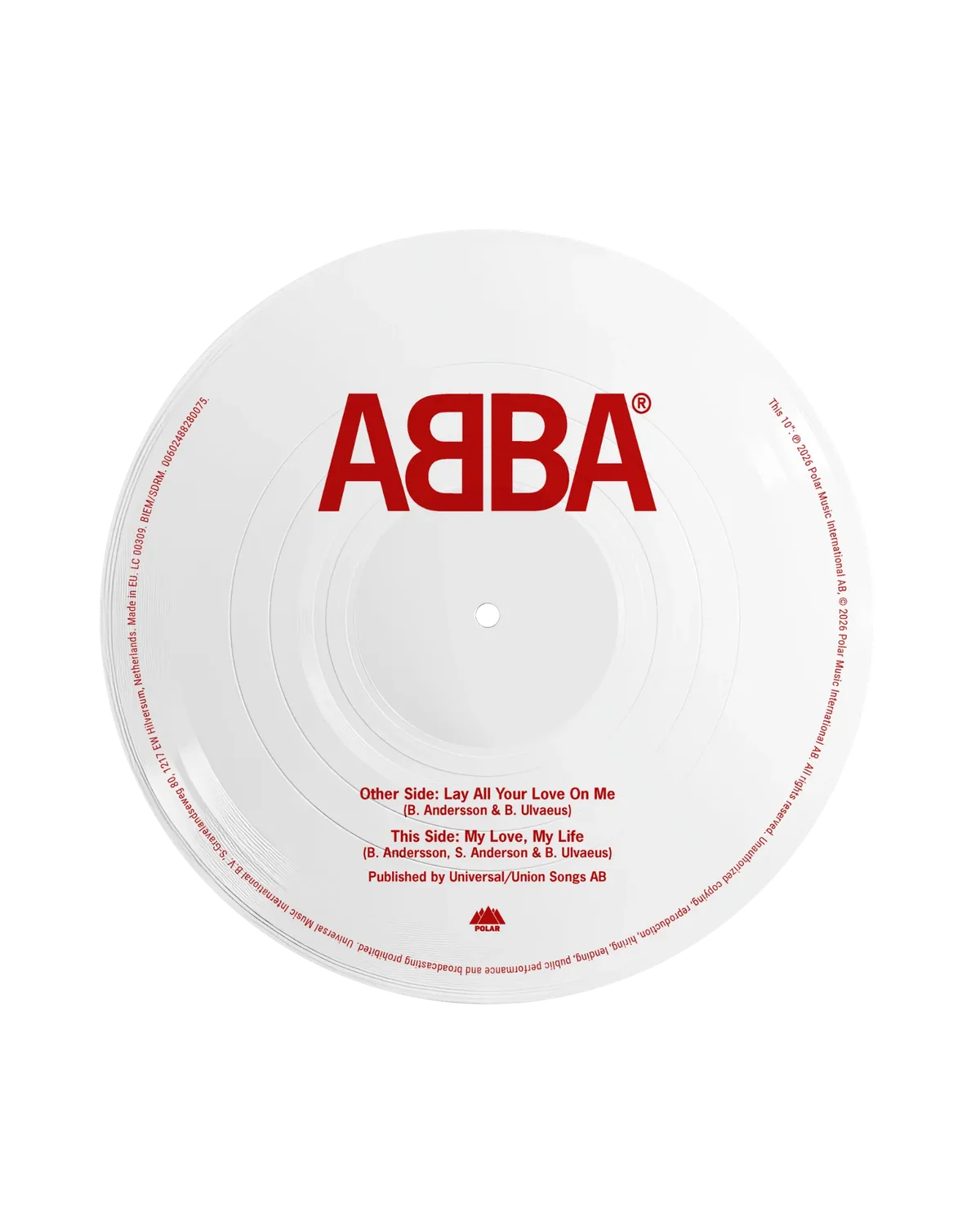 ABBA Lay All Your Love picture disc 10" San Valentino