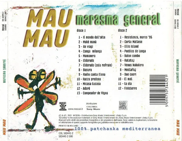 Mau Mau Marasma General doppio CD live usato VG+