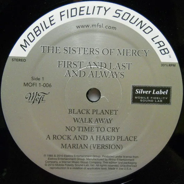Sisters Of Mercy First And Last And Always LP rimasterizzato