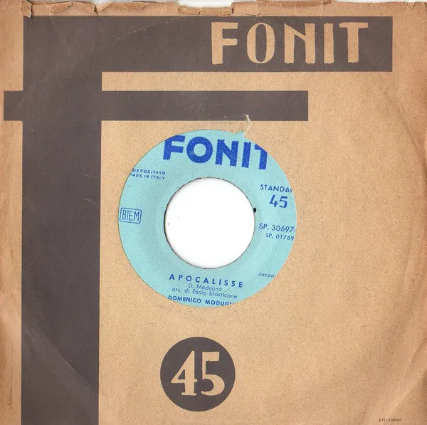 Domenico Modugno Apocalisse 45 giri 7" VG+