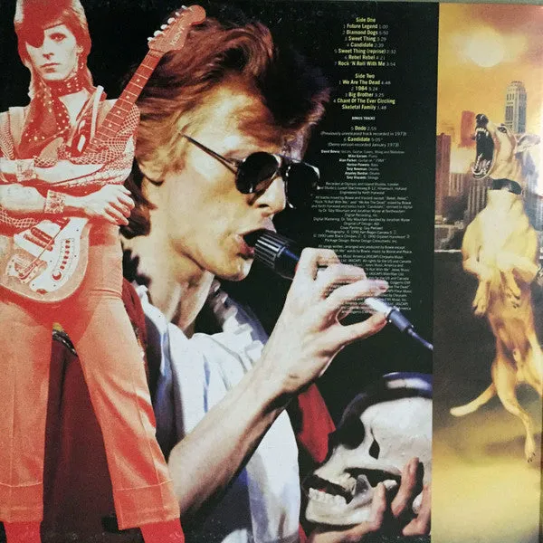 Bowie Diamond Dogs LP ristampa glam usato