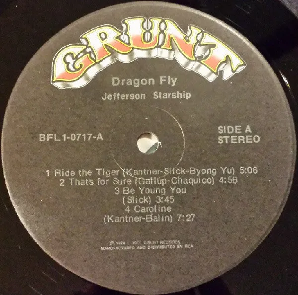 Jefferson Starship Dragon Fly LP vinile USA 1974 rock