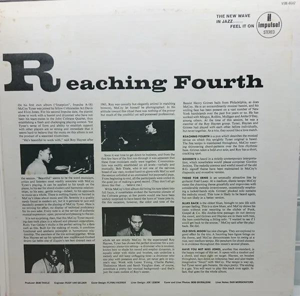 McCoy Tyner Reaching Fourth LP gatefold post bop Japan