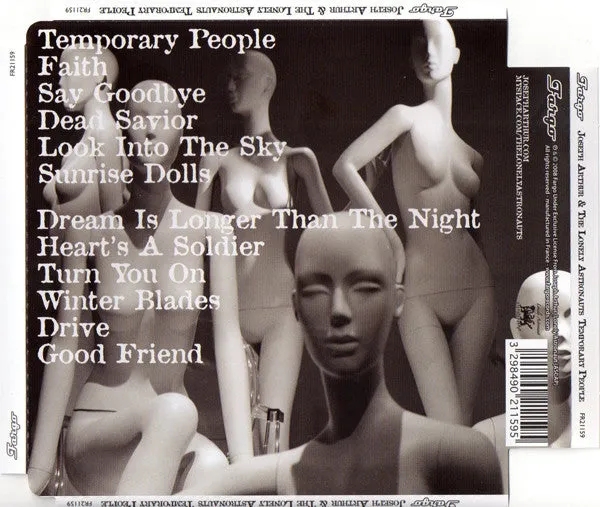 Joseph Arthur Temporary People CD album super jewel box
