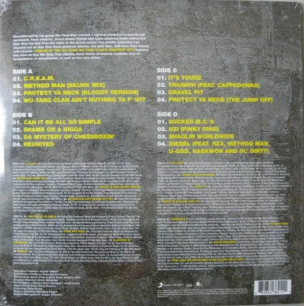 Wu-Tang Clan Legend Of Wu-Tang 2xLP 180g hip hop