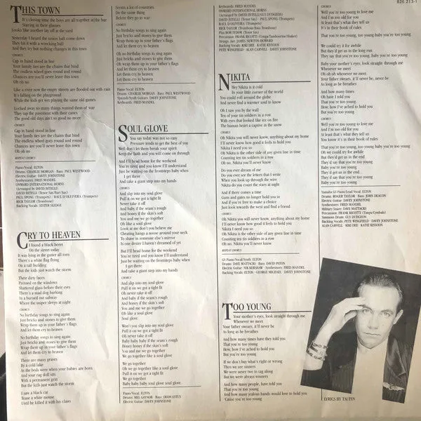 Elton John Ice On Fire LP vinile 1985