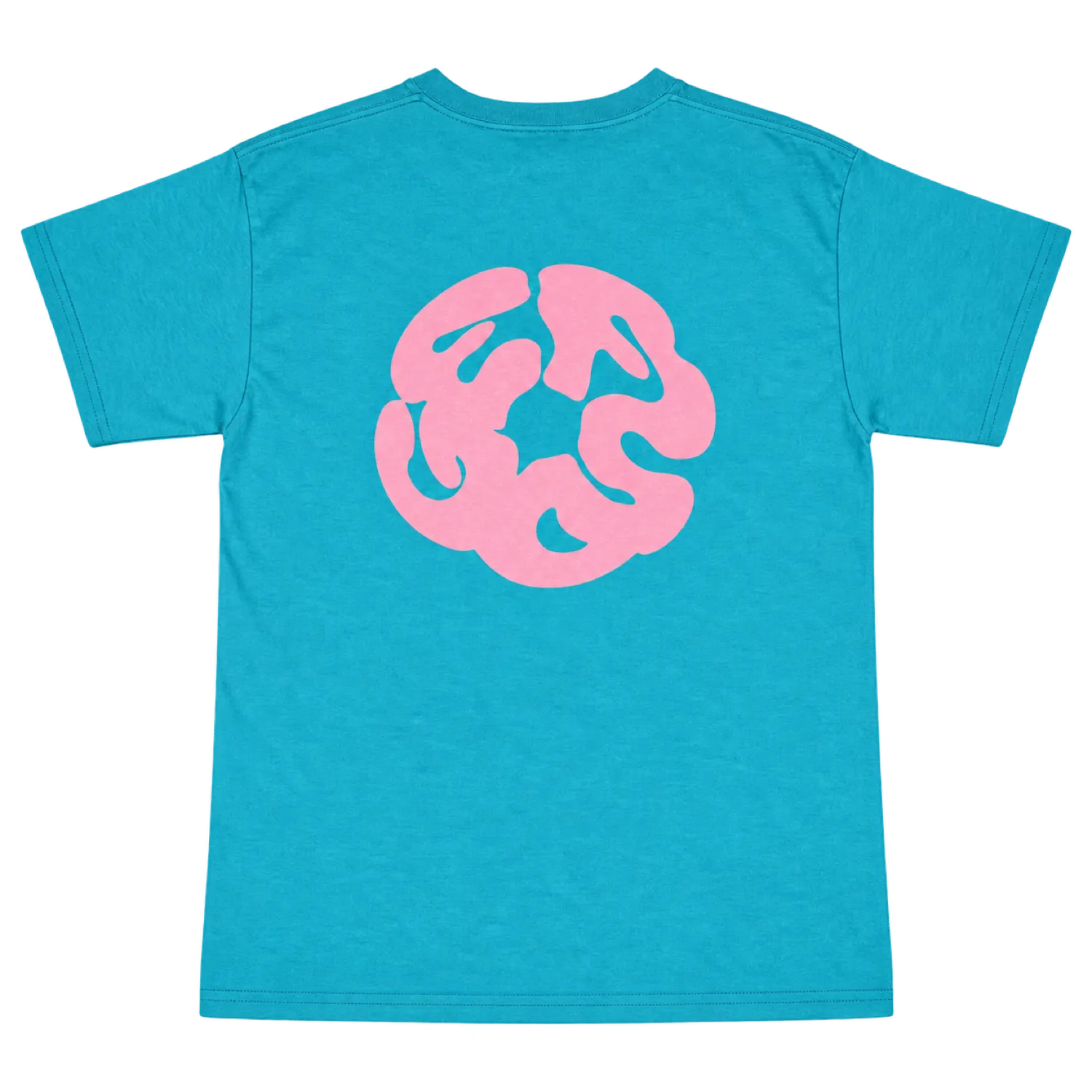 FUDGE Teal Logo t-shirt cotone stampa fronte retro